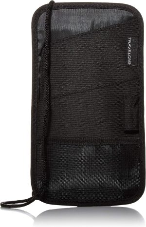 Id and Boarding Pass Holder, Black, One Size